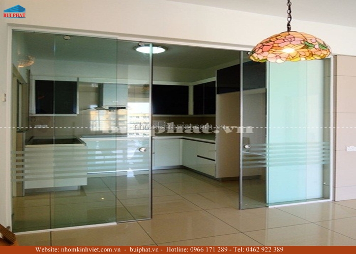 Cửa lùa kính cường lực đẹp